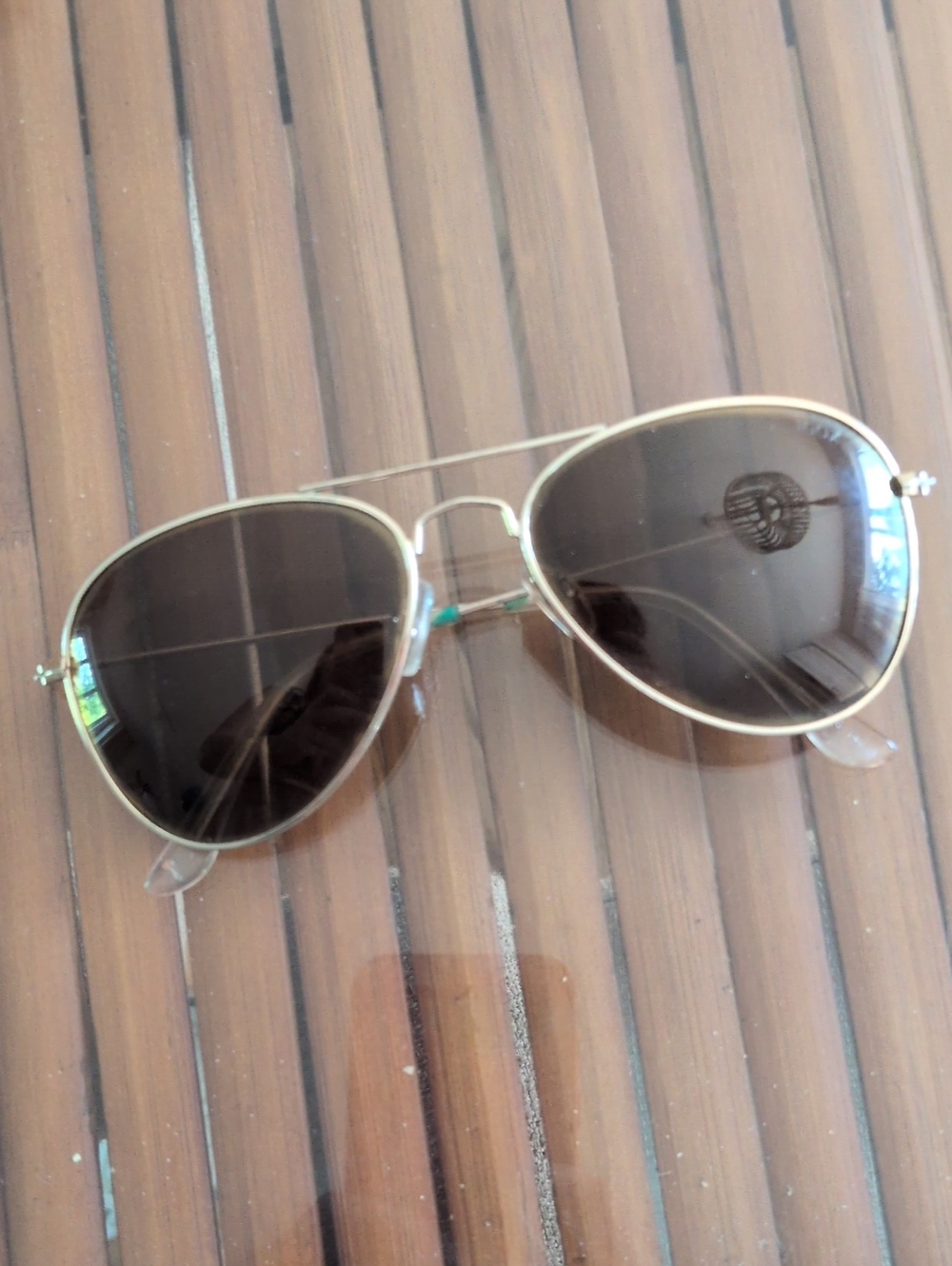 Men's Aviator Sunglasses in Gold Frame with Brown Lenses